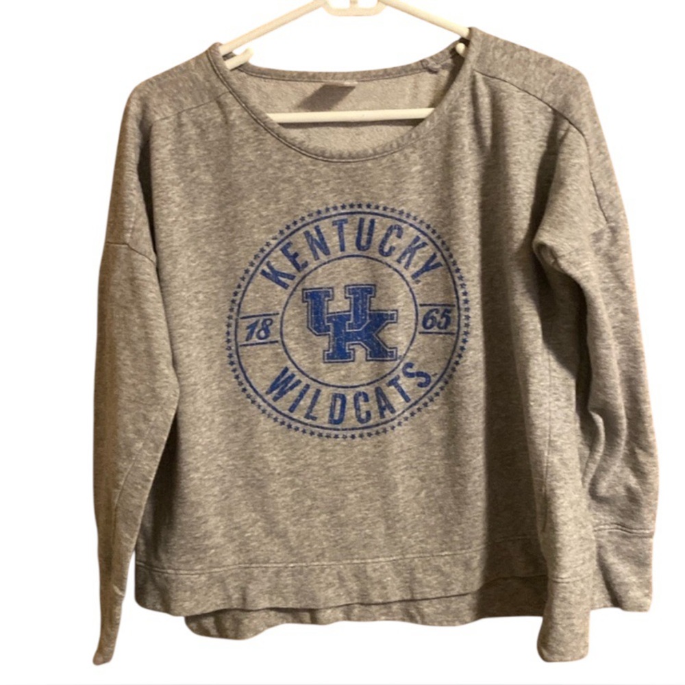 University of Kentucky Wildcats Sweatshirt Small Gray Blue